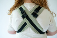 Qusy adjustable ergonomic carrier  2.0 - Olive Twill (Bamboo, Linen, Cotton)