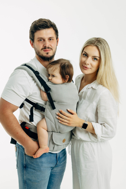 LennyLamb Baby carrier: LennyUpGrade: Little Herringbone Grey