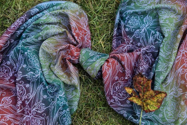 Chusta tkana Yaro Elvish Trinity Tawny Rainbow Wool
