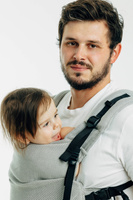 LennyLamb Baby carrier: LennyUpGrade: Little Herringbone Grey