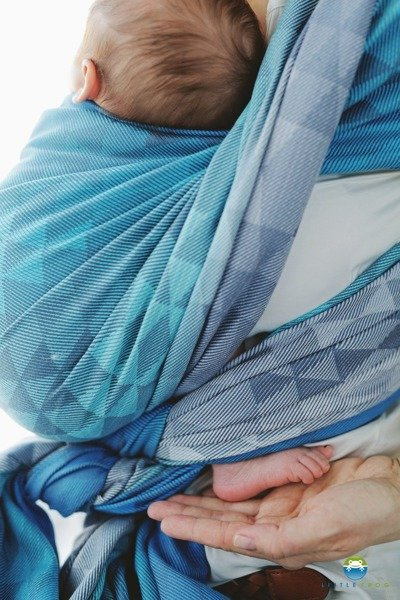 Chusta tkana Little Frog - Navy Illusion