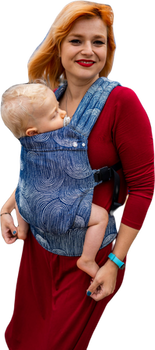 Qusy carrier / Sand Stories Midnight Tencel - adjustable ergonomic carrier