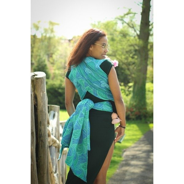 Chusta tkana Yaro Ocean Ultra Aqua Blue Seacell 