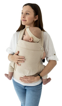 Qusy adjustable ergonomic carrier  2.0 - Sand Twill Bamboo