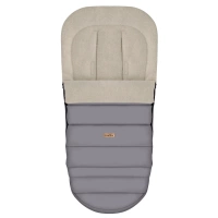 Zaffiro - Aspen iGrow Winter Footmuff with Premium Sheep Wool Steel Grey