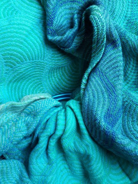 Chusta kółkowa/Ring Sling Yaro Slings Gravity Duo Aqua Grad Blue Green Seacell Wrap (używana)