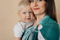 Chusta kółkowa LennyLamb - Jodełka Ombre Zieleń