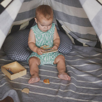 Zaffiro - Alba Cotton Blanket 75x100 grey