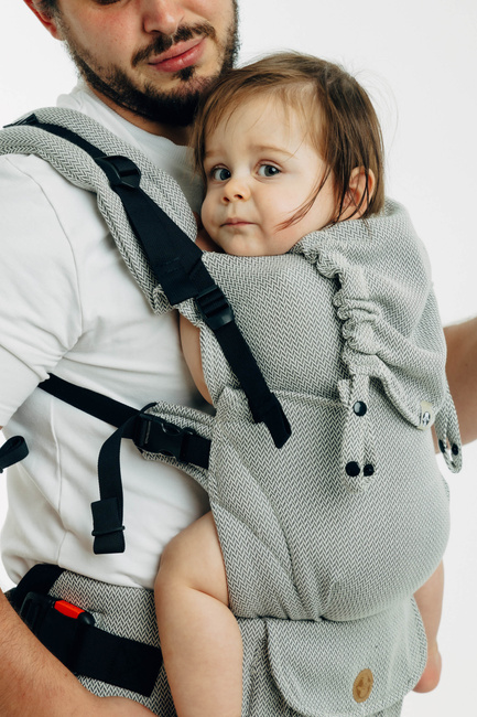 LennyLamb Baby carrier: LennyUpGrade: Little Herringbone Grey