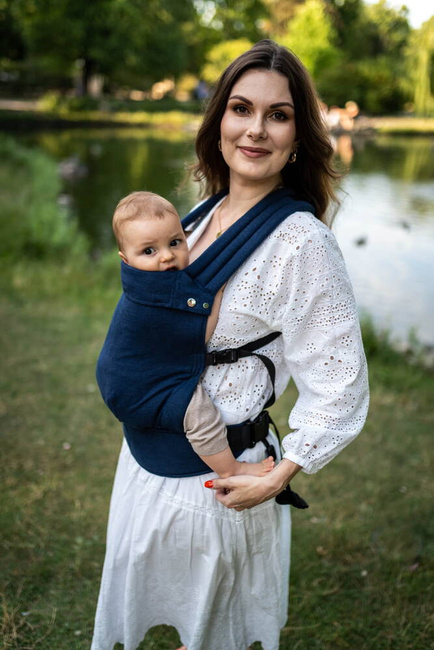 Nosidełko regulowane Qusy - Linen Navy