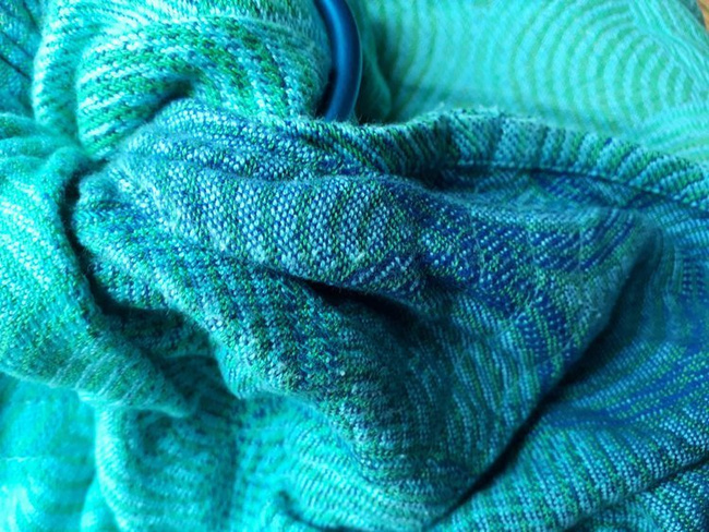 Chusta kółkowa/Ring Sling Yaro Slings Gravity Duo Aqua Grad Blue Green Seacell Wrap (używana)