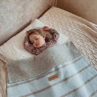 Zaffiro - Koc bawełniany Alba 75x100cm baby blue