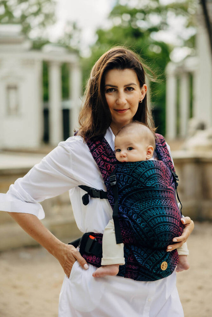 LennyLamb baby carrier - LennyLight - Peacok's Tail Black Opal