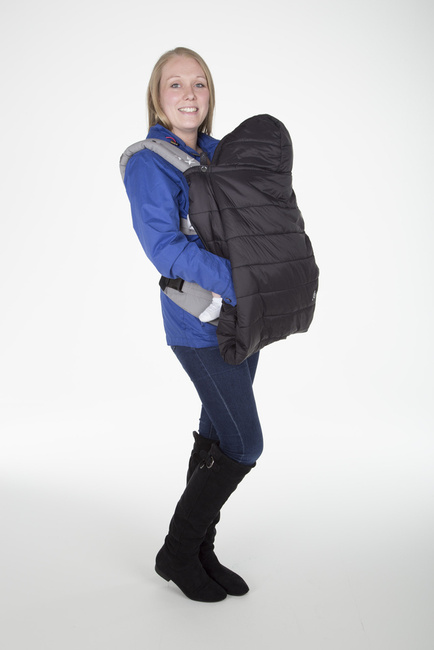 CuddleCo - 2 in 1 baby carrier cape and stroller liner khaki/grey