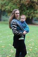 Chusta tkana Yaro Sling - Oasis Duo Aqua Grad Emerald Navy Wool 