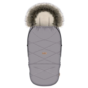 Zaffiro - Regulowany wełniany śpiwór z torbą GrowUP Aspen 0-36m -Steel Grey