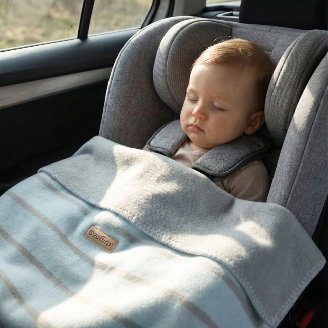 Zaffiro - Alba Cotton Blanket 75x100 baby blue