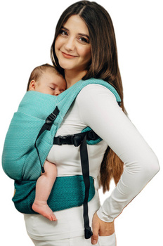 LennyLamb baby carrier - LennyLight - Little Herringbone Ombre Green