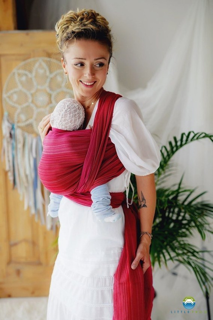 Woven wrap Little Frog - Ruby