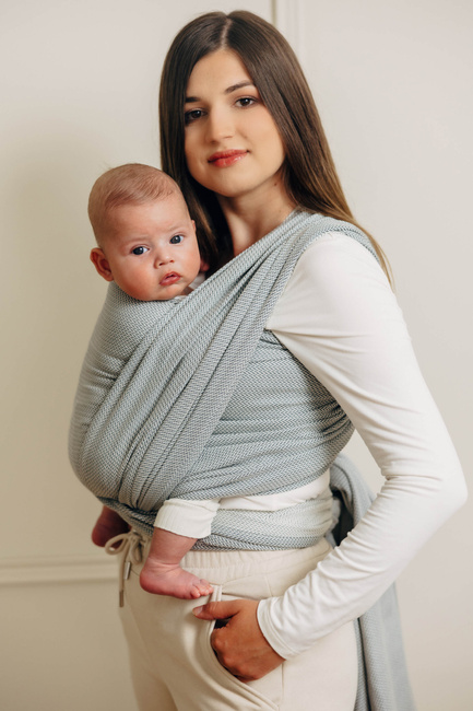 Basic Line Baby Sling Lenny Lamb - Little Herringbone Grey