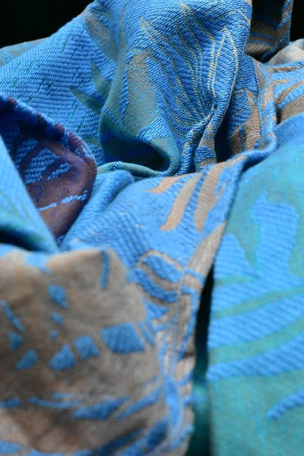 Chusta tkana Yaro Slings - Oasis Puffy Aqua Grad Blue Bronze Seacell