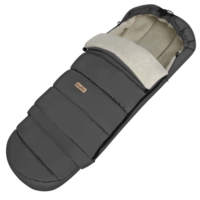 Zaffiro - Aspen iGrow Winter Footmuff with Premium Sheep Wool Anthracite