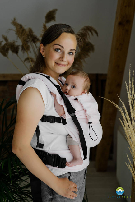 Nosidełko Little Frog Linen Prime - Light Pink