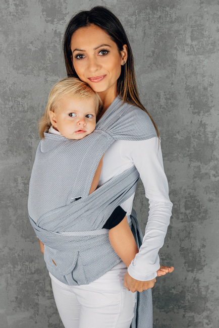 LennyHybrid Half Buckle Carrier - Little Herringbone Grey