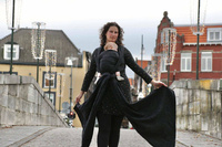 Chusta tkana Yaro Slings - Ava Duo Black Wool Silk Glam