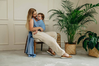 Chusta tkana LennyLamb - Mała Jodełka Skylight