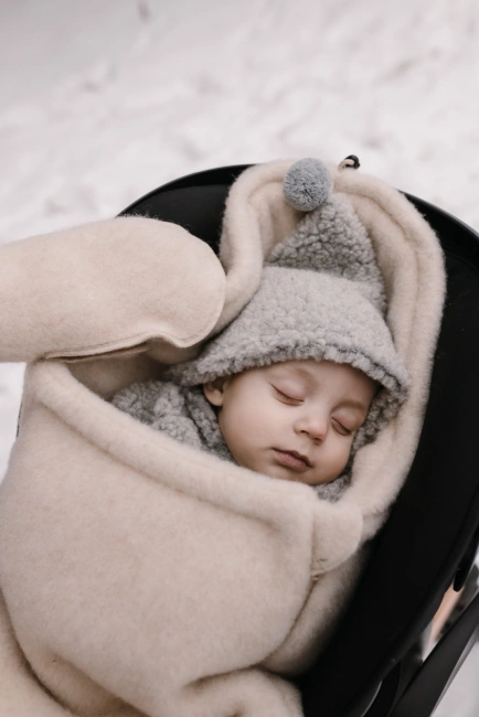 Zaffiro - Śpiworek Mini 0-18 miesięcy Wełna Premium - Sierra Beige