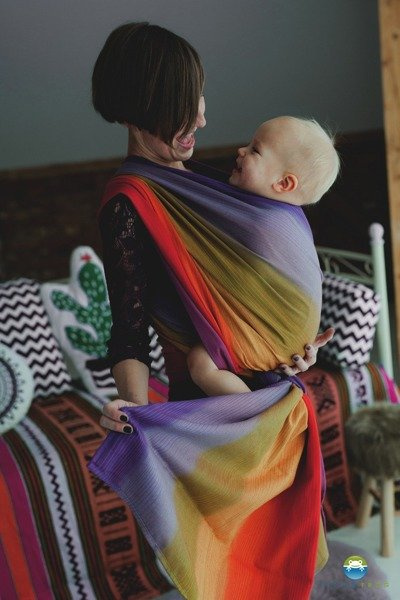 Chusta tkana Little Frog Aura in Love