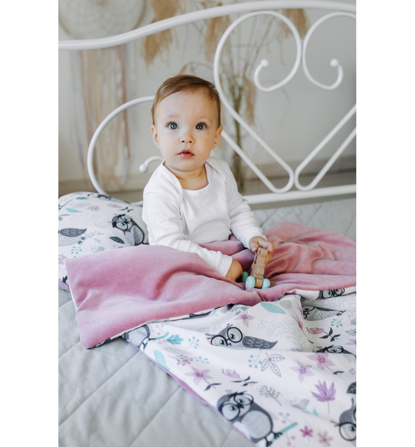 Kocyk Minky (Mądre Sowy) 80cm x 100cm