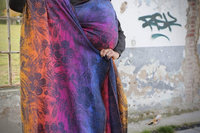 Chusta tkana Yaro Chloe Duo Havana Grad Orange Navy Confetti