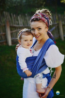 Chusta tkana Little Frog - Szafir