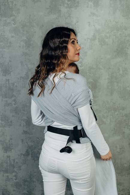 LennyHybrid Half Buckle Carrier - Little Herringbone Grey