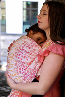 Chusta tkana Yaro Slings - Petals Ultra Caramel Rainbow Linen