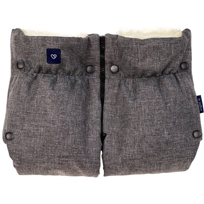 2w1 Premium Stroller Hand Muff - Melange Grey Color