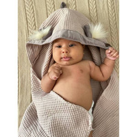Bubble Hop Baby Towel Cappucino