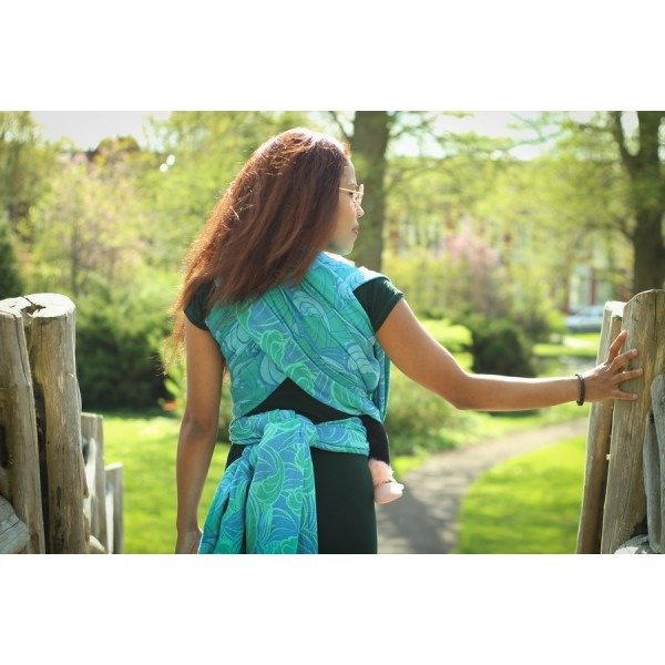 Chusta tkana Yaro Ocean Ultra Aqua Blue Seacell 