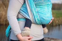 Chusta tkana Yaro Sling - Four Winds Aqua Grad Natural Hemp