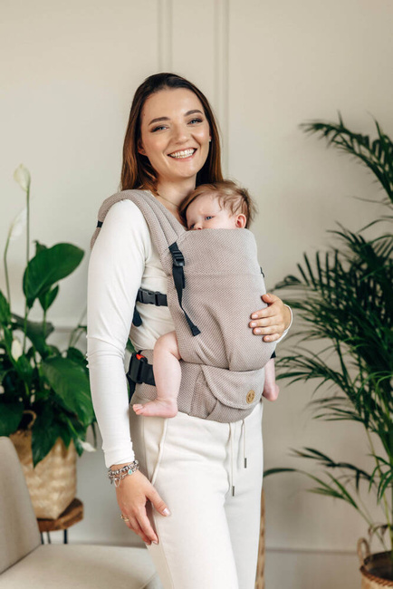 LennyLamb baby carrier - LennyLight - Little Herringbone Almond