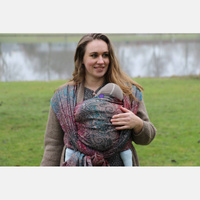 Chusta kółkowa Yaro Slings -  Ava Trinity Maroon Rainbow Choco High Wool