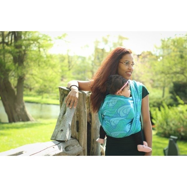 Chusta tkana Yaro Ocean Ultra Aqua Blue Seacell 