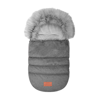 Zaffiro - Scandi iGrow Winter Footmuff with Premium Sheep Wool Grey
