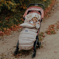 Zaffiro - Śpiwór do wózka iGrow 4.0 Beżowa Wełna premium + Czarny