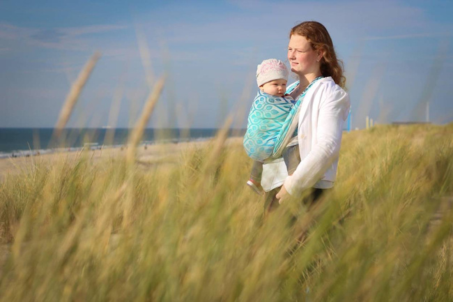 Chusta tkana Yaro Slings - La Vita Aqua Grad Natural Kapok