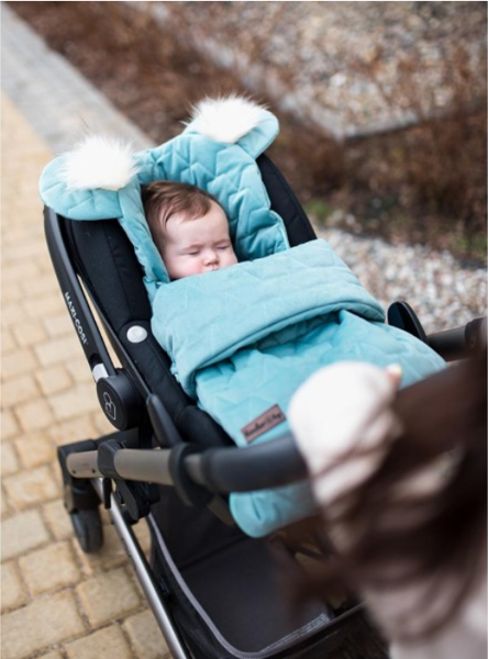 Śpiworek fotelikowy 6w1 - Ocean Green 80x45cm