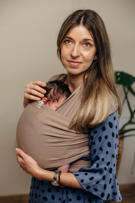 LennyLamb Stretchy/Elastic Baby Sling - Mocha (5m.)