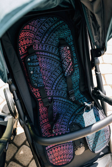 LennyLamb Anti-sweat pram liner (for a stroller) - Peacok's Tail Black Opal